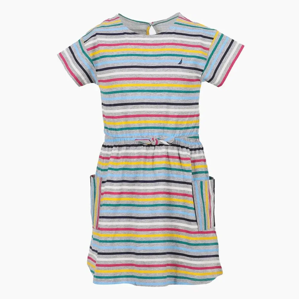 Nautica Girl's Stripe Patch Pocket Dress/NWT/L (12/14)